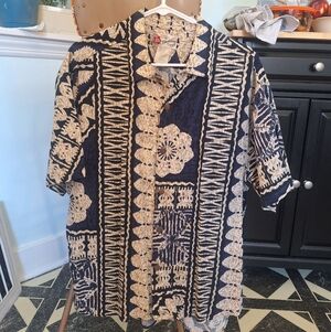 Vintage Bark Cloth Hilo Hattie Hawaiian Aloha Shirt Mens XL